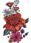 Geçici Çiçek Figürlü Mini Dövme Tattoo
