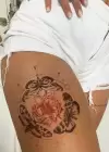 Geçici Çiçek ve Kelebek Dövme Tattoo