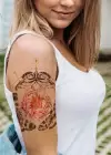 Geçici Çiçek ve Kelebek Dövme Tattoo