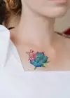 Geçici Çiçek ve Kelebek Mini Dövme Tattoo