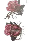 Geçici Çiçek Ve Kilit Figürlü Mini Dövme Tattoo