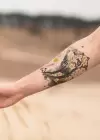 Geçici Çiçekli Kedi Dövme Tattoo