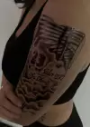 Geçici Dalga Figürlü Dövme Tattoo