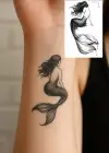 Geçici Deniz Kızı Figürlü Mini Dövme Tattoo