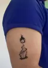 Geçici El Ve Gezegen Figürlü Dövme Tatto