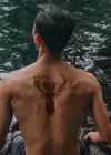 Geçici Geyik, Kuş, Çiçek Dövme Tattoo