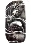Geçici Gladyatör Ve Kartal Figürlü Dövme Tattoo