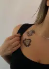 Geçici Gül Figürlü Dövme Tattoo