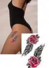 Geçici Gül Figürlü Dövme Tattoo