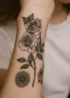 Geçici Gül Figürlü Mini Dövme Tattoo