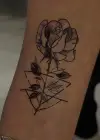 Geçici Gül Figürlü Mini Dövme Tattoo