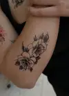 Geçici Gül Figürlü Mini Dövme Tattoo