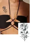 Geçici Gül Figürlü Mini Dövme Tattoo