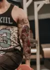 Geçici Gül Modelli Kol Dövme Tattoo