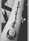 Geçici Hilal Yazılı Dövme Tattoo