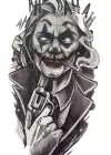 Geçici Joker Figürlü Dövme Tatto