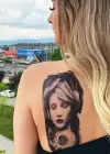 Geçici Kadın Modelli Dövme Tattoo