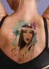 Geçici Kadın Modelli Dövme Tattoo