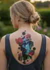 Geçici Kadın Modelli Dövme Tattoo