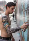 Geçici Kadın Modelli Kol Dövme Tattoo