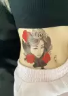 Geçici Kadın ve Gül Modelli Dövme Tattoo