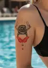 Geçici Kadın ve Kelebek Modelli Dövme Tattoo
