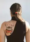 Geçici Kadın ve Kelebek Modelli Dövme Tattoo