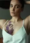 Geçici Kadın ve Kuş Modelli Dövme Tattoo