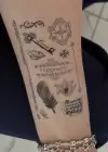 Geçici Karışık Figürlü Mini Dövme Tattoo
