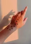 Geçici Karışık Kuş Mini Dövme Tattoo