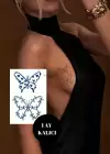 Geçici Kelebek Figürlü 12 Saat Sonra Kararan Dövme Tatto