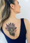 Geçici Kızılderili Kedi Dövme Tattoo