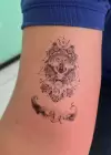 Geçici Kurt Figürlü Dövme Tatto