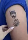 Geçici Kurt Figürlü Dövme Tatto