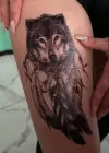 Geçici Kurt Figürlü Dövme Tatto