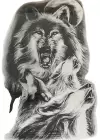 Geçici Kurt Figürlü Dövme Tattoo