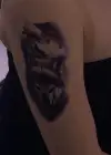 Geçici Kurt Figürlü Dövme Tattoo