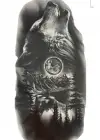 Geçici Kurt Figürlü Dövme Tattoo
