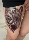 Geçici Kurt Figürlü Dövme Tattoo