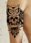 Geçici Kuru Kafa Figürlü Dövme Tattoo