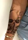 Geçici Kurukafa Dövme Tattoo