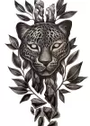 Geçici Leopar Figürlü Dövme Tattoo