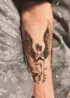 Geçici Melek Figürlü Dövme Tattoo