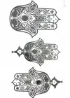 Geçici Rabia Ana Eli Figürlü Mini Dövme Tattoo