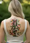 Geçici Savaşçı Kadın Modelli Dövme Tattoo