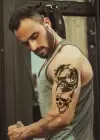 Geçici Şeytan Ve Kurukafa Dövme Tattoo