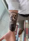 Geçici Şeytan ve Kurukafa Dövme Tattoo