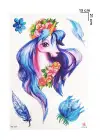 Geçici Unicorn Dövme Tattoo