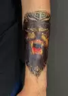 Geçici Vahşi Ayı Modelli Dövme Tattoo