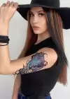 Geçici Kadın Modelli Dövme Tattoo